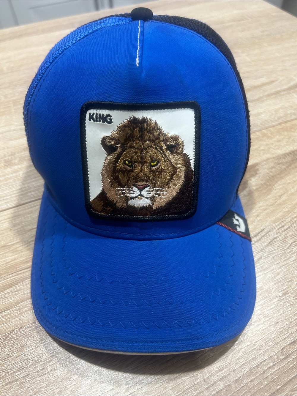 Goorin Bros Blue Lion Patch Trucker Hat